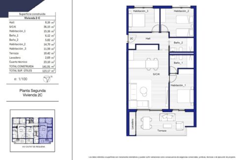 383.250€ 2ª planta C 3_dorm